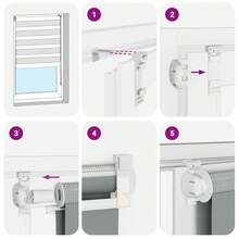 Tenda a rullo Zebra grigio chiaro 120x200 cm larghezza tessuto 115,9 cm poliestere