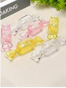 1/4/8/12 PIEZAS Cajas de joyería mini transparentes con forma de caramelo - Cajas de almacenamiento pequeñas y lindas para aretes, anillos, collares y colgantes, organizador portátil de joyas, cajas de regalo de plástico transparente duradero para viajes, fiestas, bodas y uso diario, empaque de joyas perfecto para el Día de San Valentín, envoltura de regalos navideños, regalos de Navidad 2025, decoraciones navideñas para el hogar y accesorios festivos de temporada - Multicolor - Ver 9