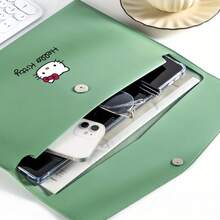 Sanrio Teczka na dokumenty i torba do przechowywania Hello Kitty, wykonana z grubej skóry PU, najwyższej jakości, z magnetycznym zapięciem na zatrzask, przenośna i wielofunkcyjna, duża pojemność, z łatwością przechowuje dokumenty i inne przedmioty