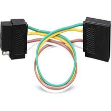 CZC AUTO 4 Pin Trailer Light Wire Harness Extension 18 Gauge 4-Way Flat Wiring Connector, 1ft, For Trailer Boat Car RV Truck - ColorA - View 8