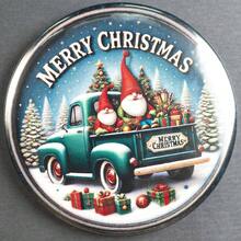 1PC Manual Christmas Bottle Opener Refrigerator Magnets For Beer And Beverages - Easy To Hold Round Bottle Opener, Decorative Fridge Magnet With Nativity, Santa Claus, Snowman Elements, Fun Kitchen Supplies, Thanksgiving, Christmas And New Year Gifts, Christmas Party Supplies, Family Dinner