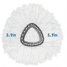 3 Pack Microfiber Mop Replace Heads Spin Mop Refill Compatible With Ocedar EasyWring Spinning Mop - Deep Cleaning Machine Washable And Easy-To-Replace Mops Head For Floor Cleaning - 白色 - 查看 7