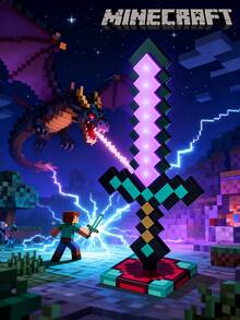 1 Stück Gedenkedition Regenbogen Licht aufladbare Diamantschwert Spiellicht, Minecraft Spiel Zubehör Geschenkmodell Schreibtischlampe, Pixel Themen Stil, RGB Nachtlicht Dekorationsartikel, Schlafzimmer/Wohnzimmer dekorative Wandleuchte mit Ladekabel, LED Nachtlicht, dekorative Umgebungsbeleuchtung, Schlafbegleiter Nachtlicht, kreative Lichtpendel, modernes neues kreatives Licht, Raumdekoration, perfektes Weihnachtsgeschenk