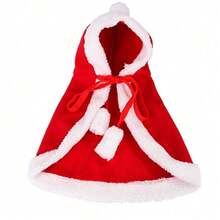 Cute Dogs Cats Christmas Costume Hat Halloween Cloak Cat Small Dog Clothes New Year Funny Set Pet Accessories - Red - View 6