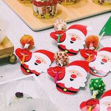 100/50/10 بطاقة حامل لوليبوب عيد الميلاد، بابا نويل، حامل قصب السكر بشكل بطريق، أكياس هدايا عيد الميلاد، هدايا للفصل الدراسي، ديكورات عيد الميلاد، بطاقات أعياد بالجملة للجيران والمعلمين، بطاقات رسائل عيد الميلاد - متعدد الألوان - مشاهدة 6