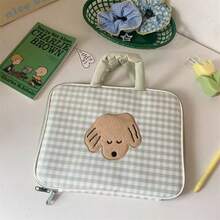 1 件棋盘格可爱卡通笔记本电脑收纳包 11/13 英寸内胆包