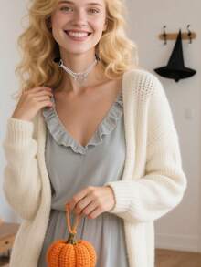 1件装女士皮革颈链时尚腰带风格朋克风项链锁骨项链摇滚颈链新娘饰品万圣节 - 黑色 - 查看 9