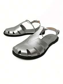 Women's Flat Sandals Comfortable Luxury Fashion Flat Sandals With Buckle Ref. 1015/10 - Bạc - Xem 3