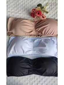 Kit 03 Top, Bandeau, Strapless Bra, Bustier With Comfort Underwire Cup - Multicolor - Ver 9