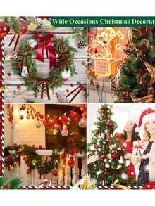 1 pièce/6 pièces/12 pièces/24 pièces/48 pièces Décoration de nœud de Noël rouge, nœuds décoratifs classiques pour les fêtes à accrocher, convient pour les arbres de Noël, couronnes, vignes, boîtes cadeaux, décoration festive, nœuds décoratifs élégants, fournitures pour fête de Noël, convient pour la maison, la cheminée, la décoration de porte, la décoration d'escalier