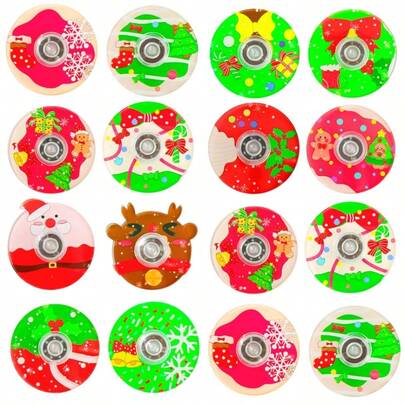 1 件圣诞卡通手指陀螺、老人树、驯鹿、雪人圣诞派对礼物、减压玩具、缝纫玩具、旅行玩具、课堂减压玩具、迷你玩具、沐浴玩具、圣诞文具、减压球、生日礼物、圣诞礼物、平安夜礼物、完美礼物、玩具、游戏