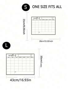 Dry Erase Fridge Magnetic Calendar, White Board Magnetic Calendar For Refrigerator, Monthly Family Planner Memo Planning Menu Magnetic Calendar, Fridge Calendar, Magnetic Dry Erase Calendar, Kitchen Decor, Monthly Planner For Refrigerator Planners, Refrigerator Accessories For Chore Chart & Menu Planning(Various Sizes)