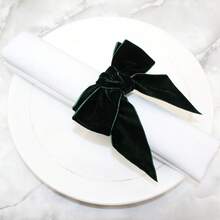 Novo anel de guardanapo de mesa com laço rosa e fita de seda, feito à mão para o Natal, Dia dos Namorados, casamento, aniversário e festa, anel de toalha de mesa para decoração de mesa