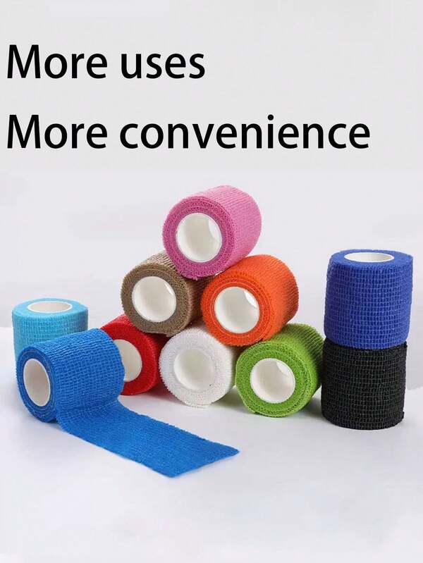 1/6/12/24pcs Self Adhesive Bandage Colorful Adhesive Elastic Bandage Sports Tape Tattoo Supplies Halloween Festival Vet Bandage Ankle Wrap Tattoo Tape Tattoo Elastic Tape For Beginners And Experienced Tattoo Artists