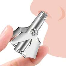 Nose Hair Trimmer, Manual Nose Hair Remover Without Batteries, With 12 Double-Edged Blades, Painless, Waterproof, Easy To Clean And Carry - Silver - View 10