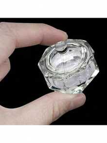 1/2/3/12 pezzi Coppetta per unghie in vetro cristallo, piatto per liquido acrilico, ciotola trasparente, contenitore per polvere, contenitore per liquido acrilico per unghie e scatola in vetro, accessori per decorazione unghie