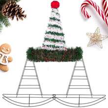 Hotop 5 Pieces Hat Shaped Metal Wreath Form For Halloween Elf Hats Wreath Frame Pirate Ship Witch Hat Metal Frame For Halloween DIY Crafts Holiday New Year Wall Door Decors (20.9 X 22.1 Inch) - ColorC - View 7