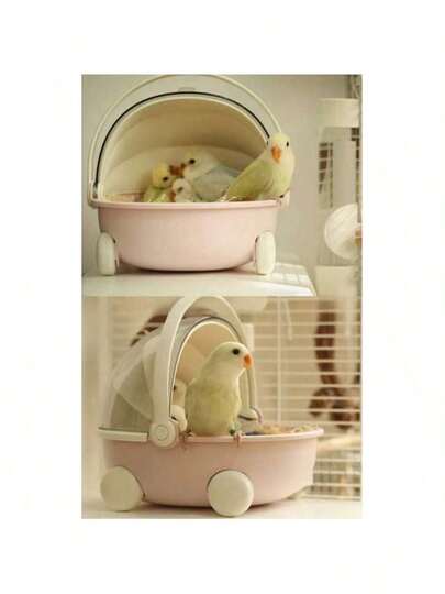 Jaula portátil para mascotas pequeñas para exteriores, nido semi-cerrado y cómodo, sin necesidad de montaje, nido para mascotas portátil y fácil de limpiar, conveniente para que las mascotas como pájaros/hámsteres/hurones/conejillos de indias salgan y viajen