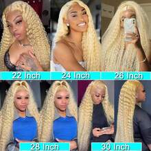 30 Inch Lace Front Wig Human Hair 613 13X4 Transparent Lace Deep Wave 200 Density Free Part Blonde Lace Front Wigs Human Hair Pre Plucked With Baby Hair 613 HD Lace Frontal Wig For Women - S613 - 查看 8