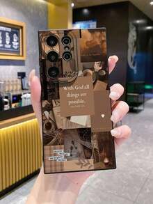 2pc Brown Illustration Shockproof Phone Case Compatible With Apple, /Galaxy, Infinix, Redmi, OPPO, VIVO, Realme Waterproof Anti-Fall Scratch ResistantFOR-YOUR-BELOVED-PHONE Christmas Gifts Christmas Gifts - Kiểu 1 (1 CÁI) - Xem 6