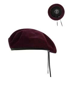 1 peça de chapéu militar masculino para uso externo com acabamento em couro, boina casual com proteção solar, tamanho ajustável, material 100% poliéster, adequado para todas as estações. - Boinas - Ver 8