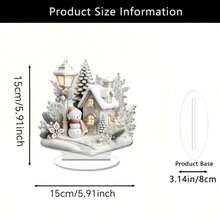 زخرفة مكتبية أكريليك لكوخ الثلج بطراز بوهيمي - مثالي للمكتب والمقهى وغرفة النوم والديكور المنزلي في المناسبات