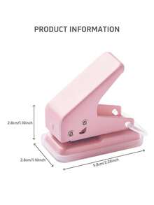 1pc Mini Single Hole Punch, 6mm Circle Holes, Small Tiny Hole Punch With Non-Slip Removable Base & Lock, For Journaling Crafts Scrapbooks Paper Card,Back To School,School Supplies