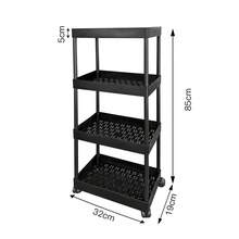Estante Móvil con Ruedas y Diseño Rectangular – Disponible en 2, 3 y 4 Pisos, Solo Modelos de 3 y 4 Niveles con Ruedas Móviles Ideal para Espacios Reducidos - Estante Organizador Multifuncional Rectangular con Ruedas – Configuraciones de 2, 3 y 4 Pisos para Almacenamiento Inteligente - Negro - Ver 7