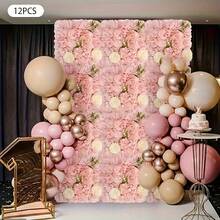 1 pièce/4 pièces Fleurs artificielles pour fond mural Rose Marguerite convenant pour les fêtes familiales, les décors de mariage, la décoration murale de magasin, les photos de fond. Agencement de mur de fleurs