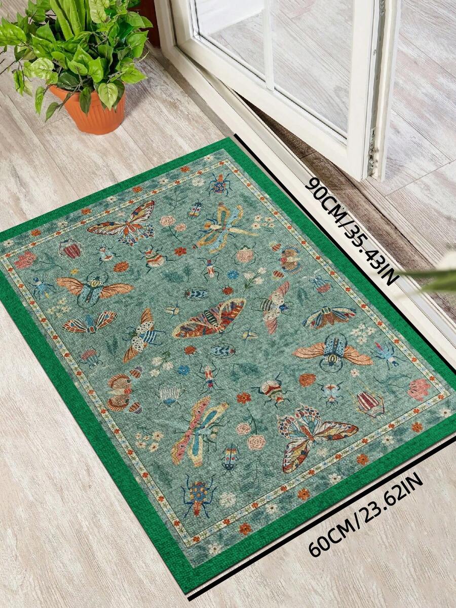 1 pieza Alfombra de cocina antifatiga, cojín de piso, alfombra de cocina verde, tapete de pie ergonómico, adecuado para bar, restaurante, decoración navideña del hogar