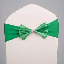 10 Stücke/25 Stücke elastischer Spandex Stuhlschärpe mit Strass-Schnalle, dehnbare Stuhlschleife Satinband für Party, Geburtstag, Hotel Hochzeit Dekoration, Halloween, Weihnachtsfeier Dekoration