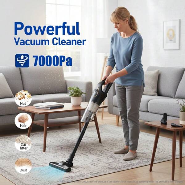 Kabelloser Staubsauger, 2-in-1 Handstaubsauger, tragbarer leichter Staubsauger, geeignet für Boden/Teppich/Tierhaar/Auto Reinigung, Sofa Reinigungswerkzeug