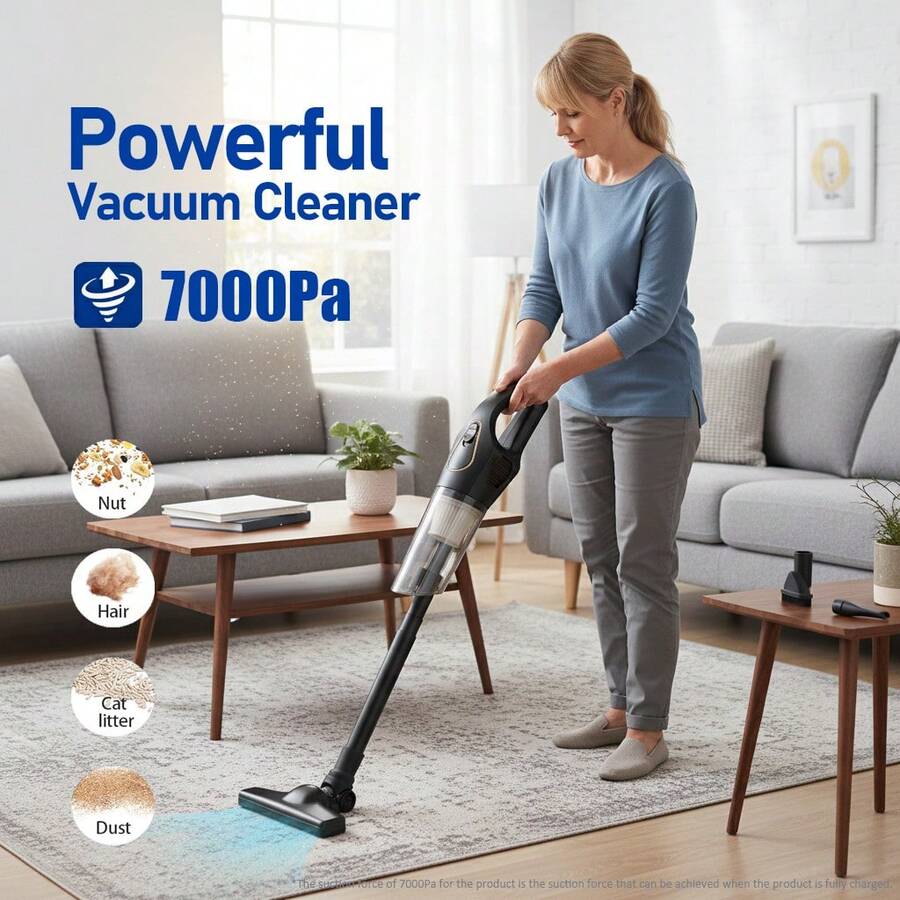 Bezprzewodowy odkurzacz, ręczny odkurzacz 2 w 1, przenośny i lekki odkurzacz, odpowiedni do czyszczenia podłóg/dywanów/sierści zwierząt/samochodów, narzędzie do czyszczenia sof