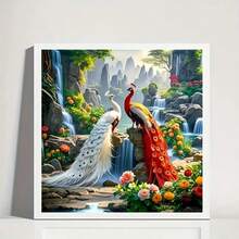 5D Full Drill Diamond Painting Kit, Peacock Theme, DIY Diamond Painting Craft, Mosaic Decor Wall Art, Suitable For Beginners, Home Living Room Office Decor, Holiday Gift [Frameless]