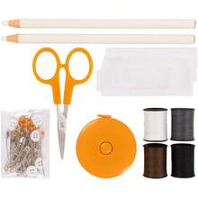 EstiloTendenciaFiskars - Kit De Costura De Viaje De 27 Piezas Con Estuche, Suministros Para Manualidades, Color NaranjaCalidad PremiumVersióN Mejorada - Accesorios de costura 62 piezas - Ver 3