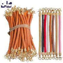 مقبض حقيبة منسوج مع مشبك ربيعي ذهبي، سلسلة حقيبة اليد DIY قابلة للاستبدال كاكسسوار لصنع المحفظة