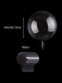 18inch 50pcs Transparent Bubble Balls, For Party Decoration Background
