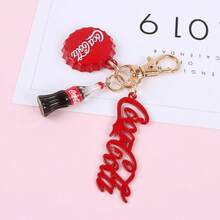 New Cute Cartoon  Bottle Keychain Ring, Creative Adaptation  2 Earphone Cover, Small Fresh Style, Bag Decoration Pendant, Daily Street Show Vitality And Super Eye-Catching - Câu hỏi 059 - Xem 3