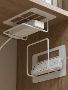 1/2 piezas Soporte para router, Estante de almacenamiento WiFi, Soporte de montaje, Soporte de montaje en pared. Caja de almacenamiento sin agujeros para decodificador. Suministros para el hogar - Multicolor - Ver 5