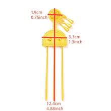 1pc Dubai Golden/Silver Color Luxury Intricate Floral Hollow Hair Clip, Elegant Women's Hairpin, African Arabian Girl's Daily, Birthday Party, Wedding Jewelry Gift - Golden - View 4