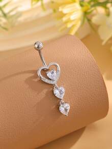 1 قطعة خاتم سرة مرصع بالزركونيا بتصميم الفراشة والنجمة الخماسية