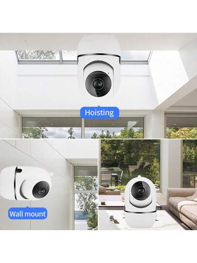 1pc/ 2.4G WiFi Security Camera AI, 360° View, Remote Monitoring, Two Way Audio, Mobile App Control Ideal Home Business Security, Indoor/Outdoor Surveillance view 2