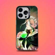Anime Dr STONE Phone Case Compatible With  16,15,14,13,12,11,Pro,Max,Plus,Mini,XS,SE Anti-Fall Black Matte Hard Bumper Compatible With  17 Case,  17 Pro Case,  17 Pro Max Case - Z2 - Visualizzare 10
