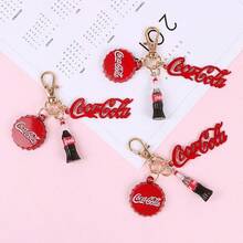 New Cute Cartoon  Bottle Keychain Ring, Creative Adaptation  2 Earphone Cover, Small Fresh Style, Bag Decoration Pendant, Daily Street Show Vitality And Super Eye-Catching - Câu hỏi 059 - Xem 2