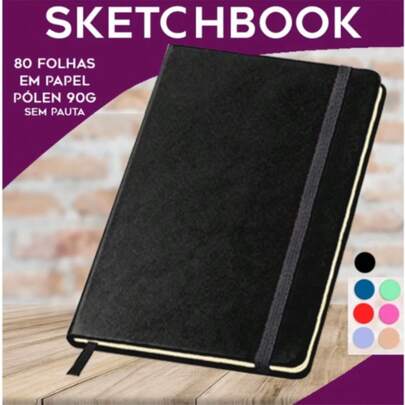 Caderno Moleskine Grande Sketchbook Bloco de Notas Caderno de Desenho Grande Sem Linhas/Pautado 21x14cm Volta às Aulas