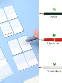 1 كتاب ملصقات فهرس إبداعية، ملصقات مذكرات لاصقة بيضاء، ملصقات إشارات مرجعية بسيطة، ملصقات مذكرات لاصقة قابلة للكتابة، ملصقات فهرس للمكتب والدراسة