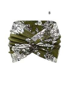 1 pieza Diadema ancha de estilo bohemio para mujer, turbante extra grande, diadema para hacer ejercicio, diadema de moda para yoga, accesorios para el cabello grueso y retorcido