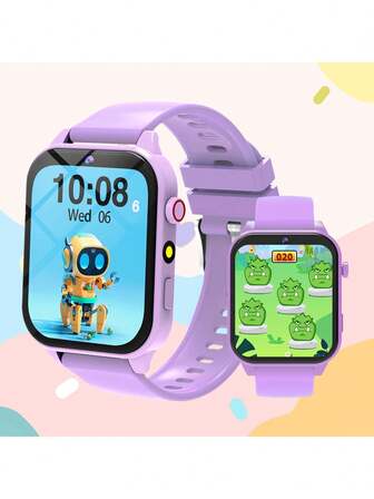 1 Piece 1.83" Smart Watch, New Children's Smart Watch, Upgrade Game's Smartwatch For Teenager & Kids, Support Alarm Reminder, Step Counting, Stopwatch, Flashlight, Calculator, Games, Camera, Gifts