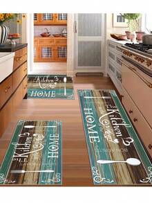 Zestaw 1/2/3 zmywalnych dywaników kuchennych w stylu boho, antypoślizgowa wycieraczka z poliestru z podkładem TPR, miękki aksamitny dywanik kuchenny – idealny do kuchni, pralni i korytarza