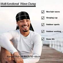 12条装男女通用头巾 - 丝滑缎面头巾，长尾宽带设计 - 透气波浪帽，可打造360度波浪发型，保护头发，适合睡眠 - 12种颜色（黑色、白色、红色、蓝色等），美发工具，美发用品，旅行必备，旅行，理发师，发型师，理发师配件，情人节，美发用品，发型师，理发店，沙龙，度假必备，美发产品，理发店，情人节礼物，男士旅行必备，发型师工具 - 彩色 - 查看 6